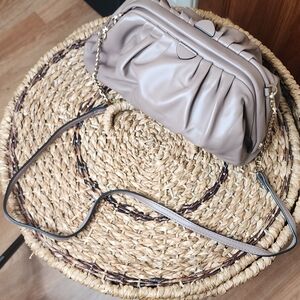 Tan Crossbody Bag with Textured Look